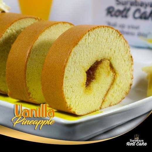 Oleh Oleh Khas Surabaya Roll Cake Vanilla Pineapple